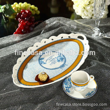 3 Pieces Elegant New Bone China Coffee Set of New Classic